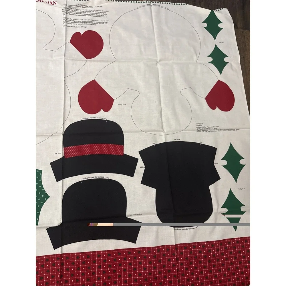 Cut And Sew Panel- JACK FROST SNOWMAN Door panel cut and sew Cranston VIP